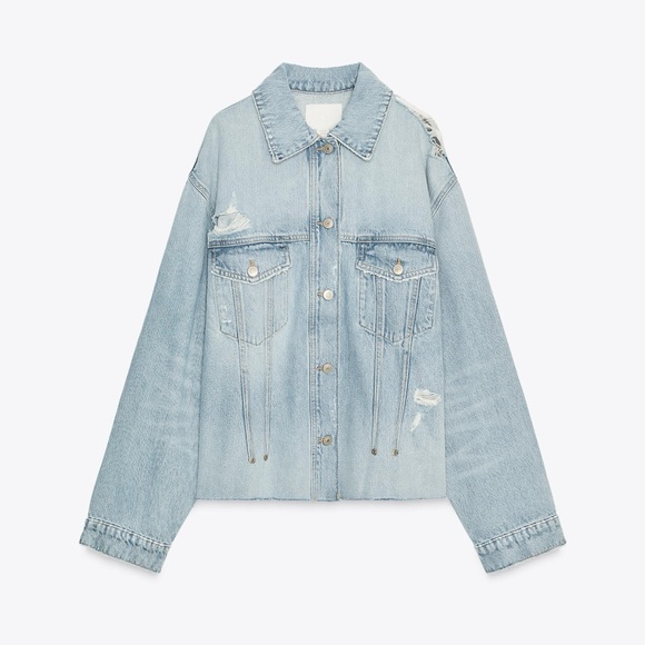 Zara Jackets & Blazers - Light Blue Denim Jacket